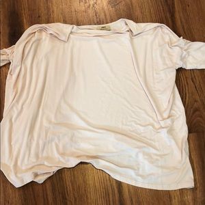 Loose fitting Blush colored PIKO top